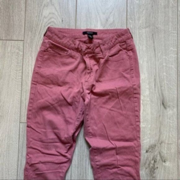 Forever 21 stretchable pants salmon pink  size 27 W - Picture 5 of 6